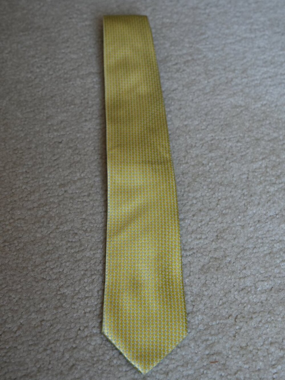 Men's Haines & Bonner of London Yellow Patterned Tie